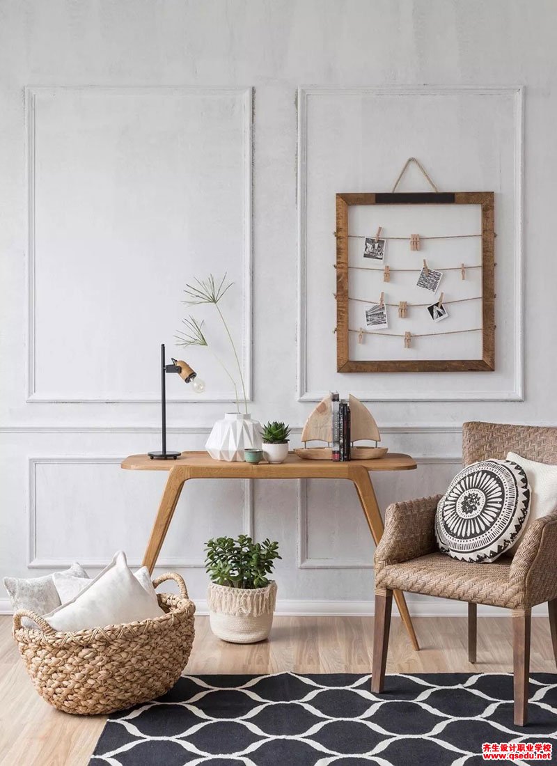 軟裝材質：木頭、藤條、黃銅在室內空間的運用